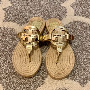 Metallic Tory Burch sandals